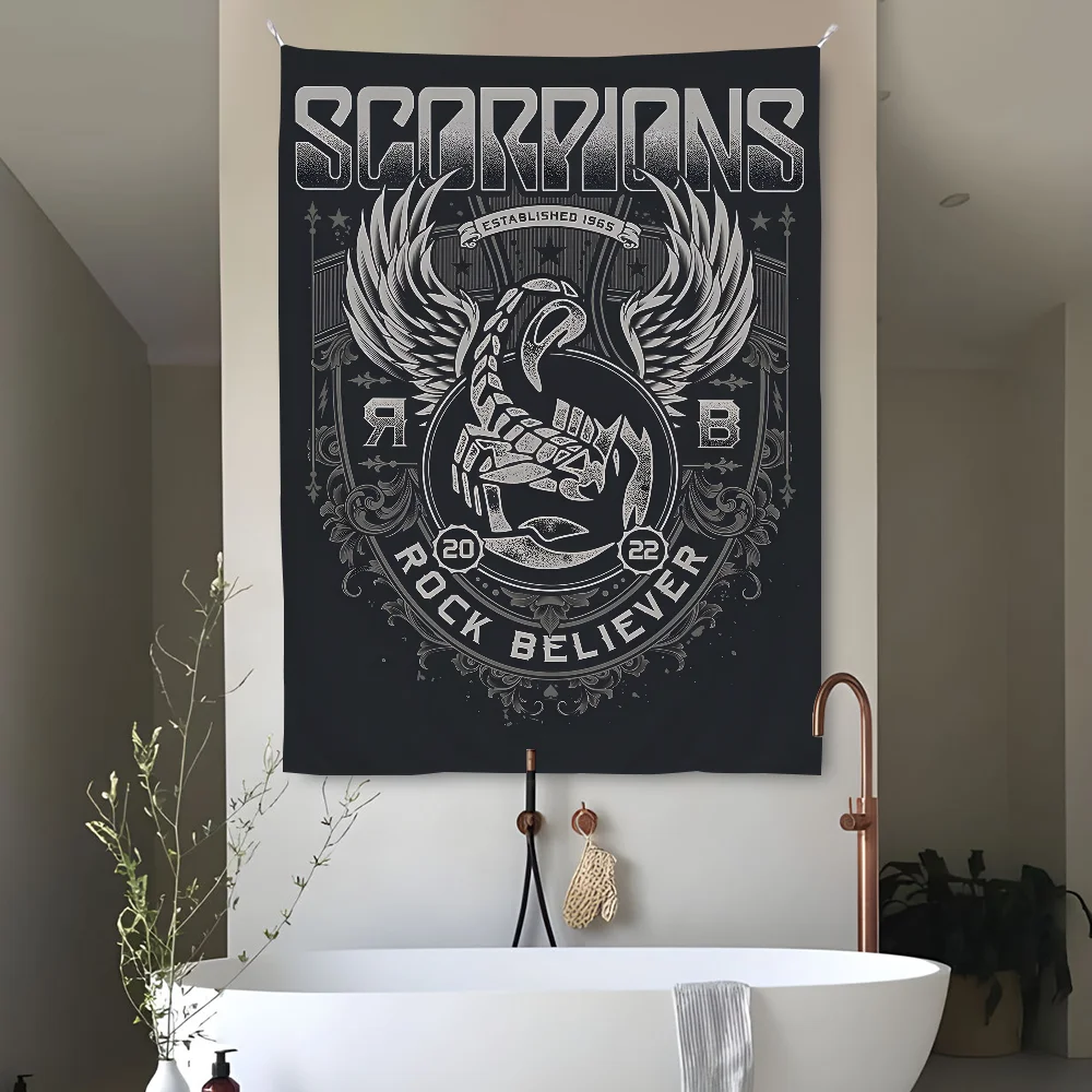 

S-Scorpions Band Rock Roll Tapestry Perfect For Home&Living Bedroom Decor Wall Art Backdrop Banner