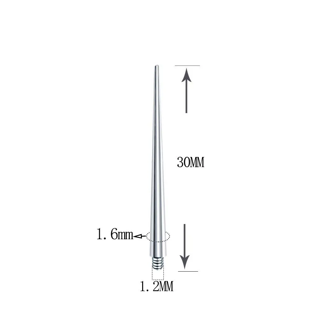 G23 alat tindik Titanium 14G/16G, alat tusuk 14G/16G untuk anting benang, panduan jarum tindik hidung untuk perhiasan alis bibir perut