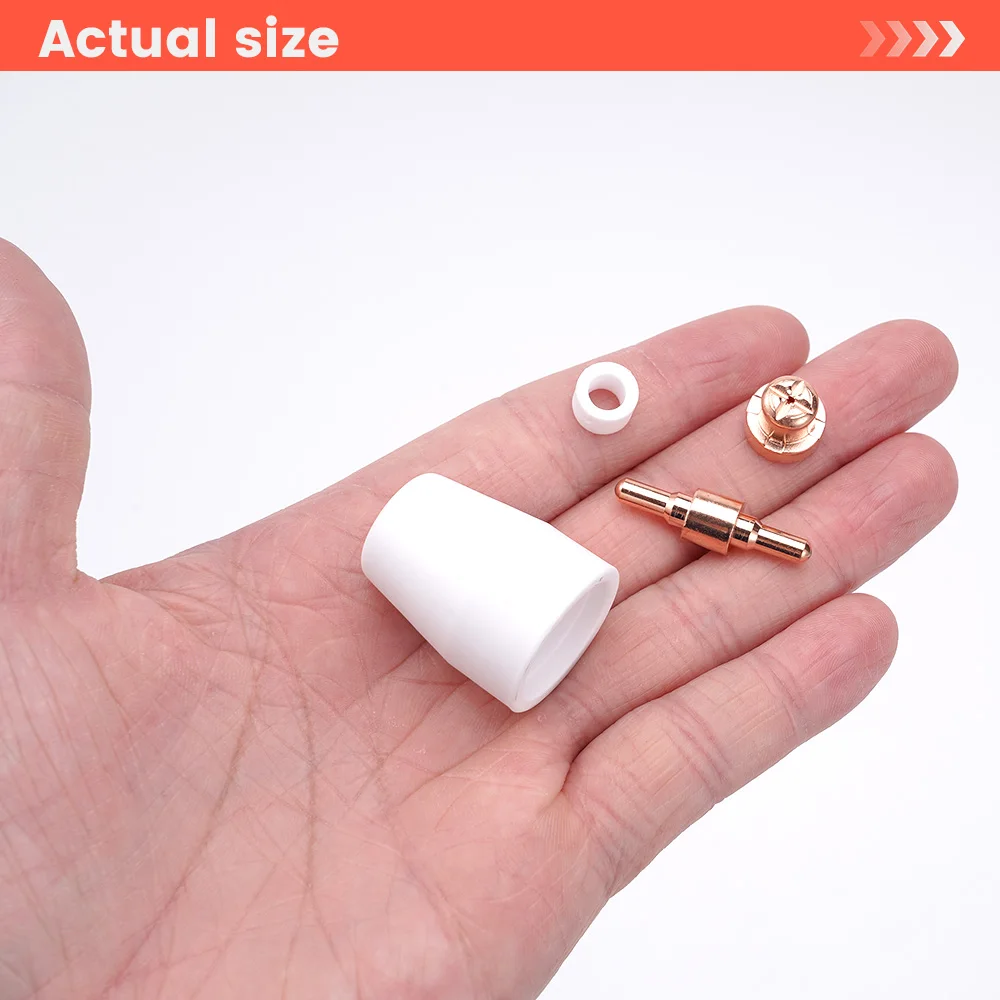 32 قطع PT31 LG40 40A البلازما القاطع القطب تلميح كأس فوهة النيكل مطلي تمديد الاستهلاكية عدة لشعلة قطع البلازما