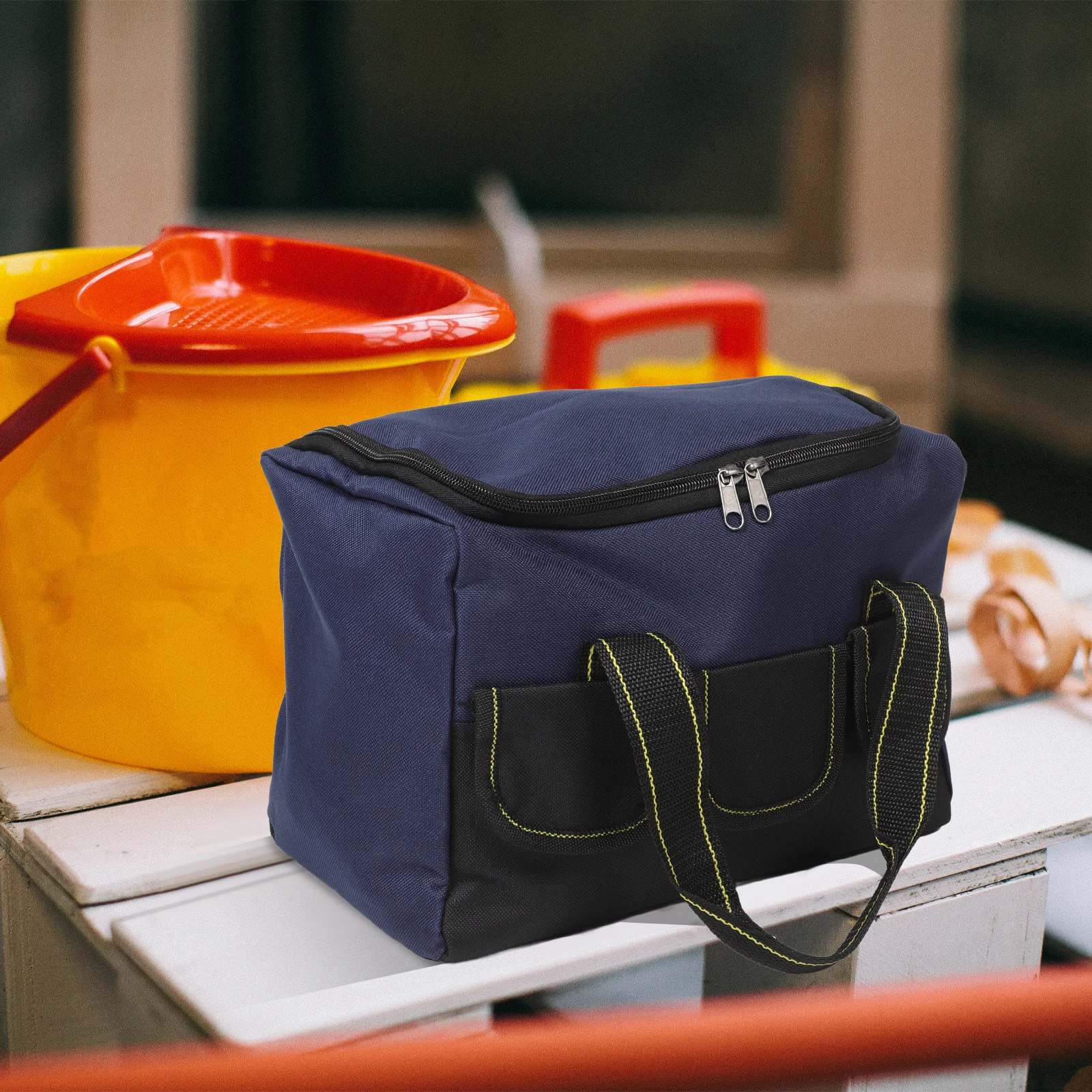 حقيبة تخزين الأدوات المتينة ذات سعة كبيرة وفتحة فم واسعة ومنظم كهربائي عالي التحمل من القماش للإصلاحات