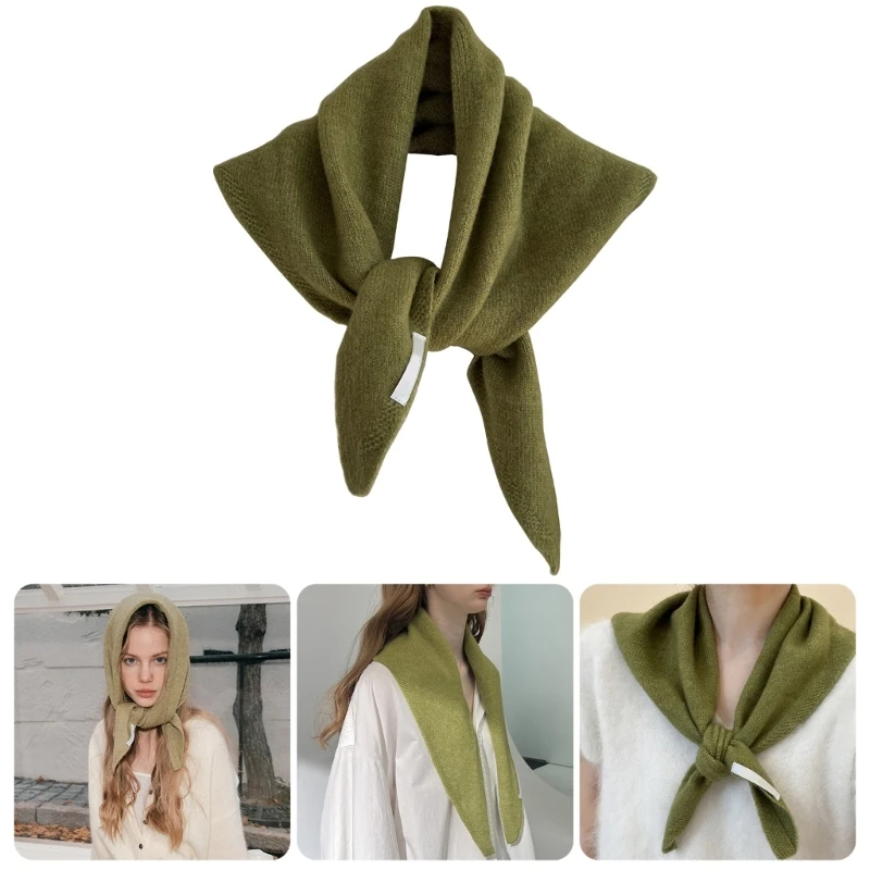 Knitting Shawl for Office Home Breathable Head Scarf Warm Neck Wrap for Travel All Matching Knitwear Women Accessory