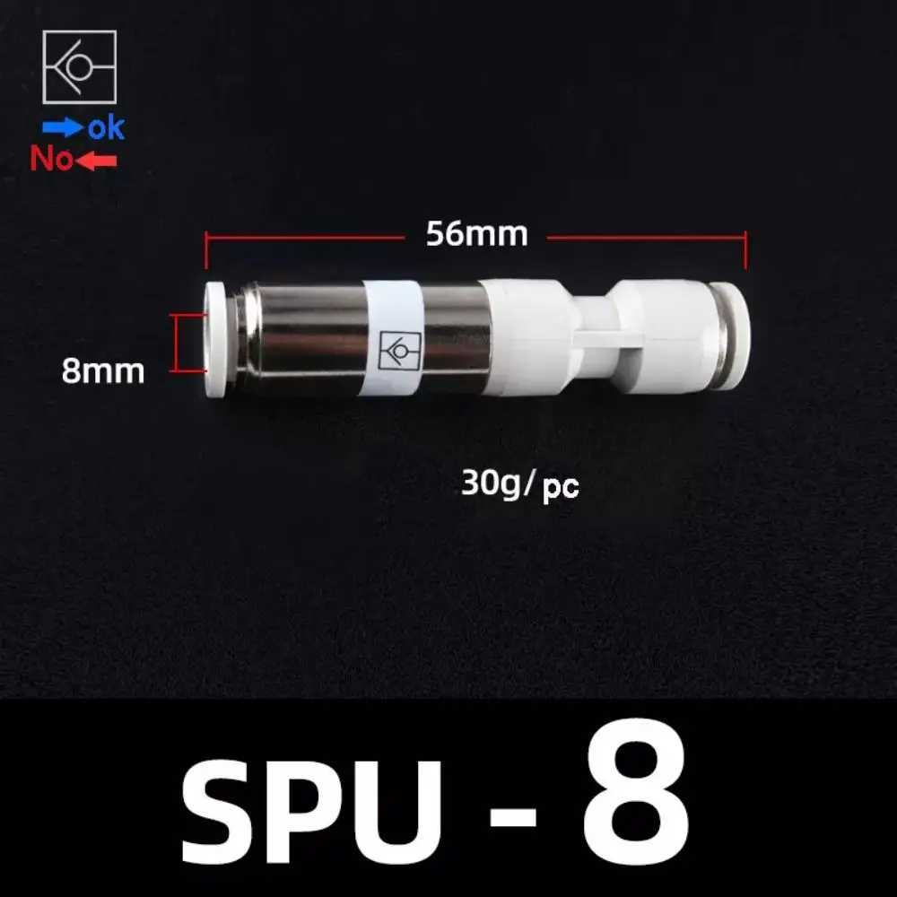 High Quality SPV SPU Pneumatic Pipe Control Valve One Way 4mm 6mm 8mm One-way Valve Quick Plug Durable Check Valve