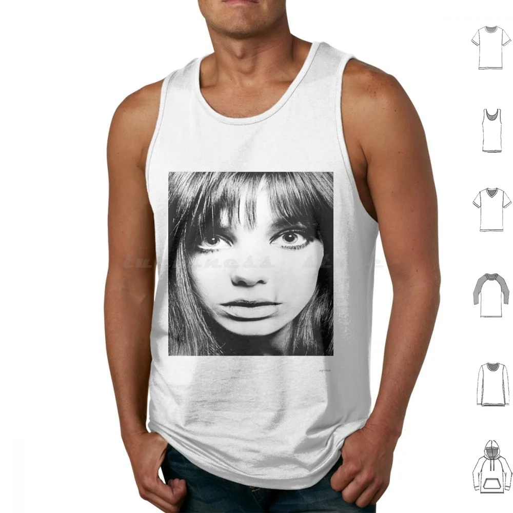 Tank Tops Vest Sleeveless Serge Gainsbourg Jane Model Fashion Muse Love Story Selfie