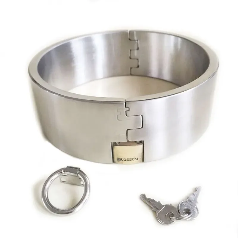 5cm High 1.2kg Bondage Collar Stainless Steel Collars Super Weight Slave Dog Collar Toys For Couples Adult Game