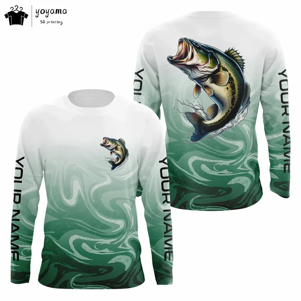 Fish Print Men's Clothing Casual Men's Long Sleeve T-shirt 3D Print T shirt Men T-shirts for Men Fish Graphic T-shirt Street Top