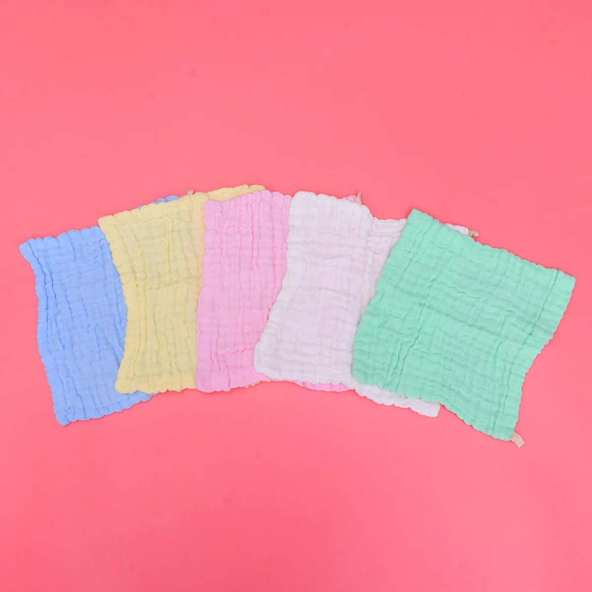 

5Pcs Baby Bath Towels 6-Layer Cotton Gauze Pre-Washed -Dry Face Towel for Newborn Kids Skin Care Multi-