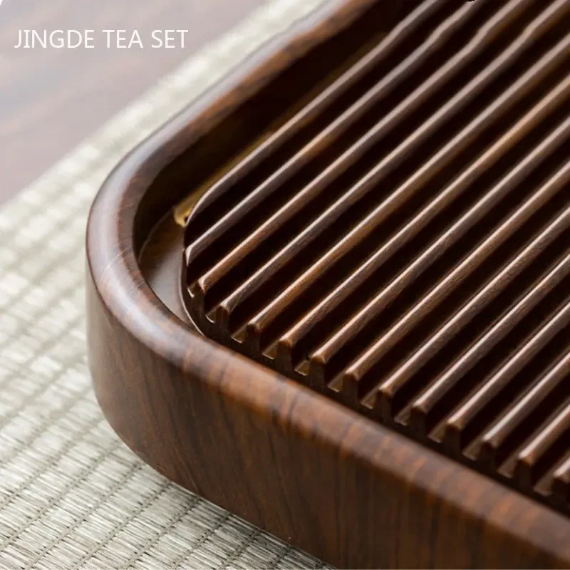 Whole Solid Wood Tea Tray Large Size Chinese Wooden Trays Decorative Drainage Type Tea Board High-end Tea Set Accessories