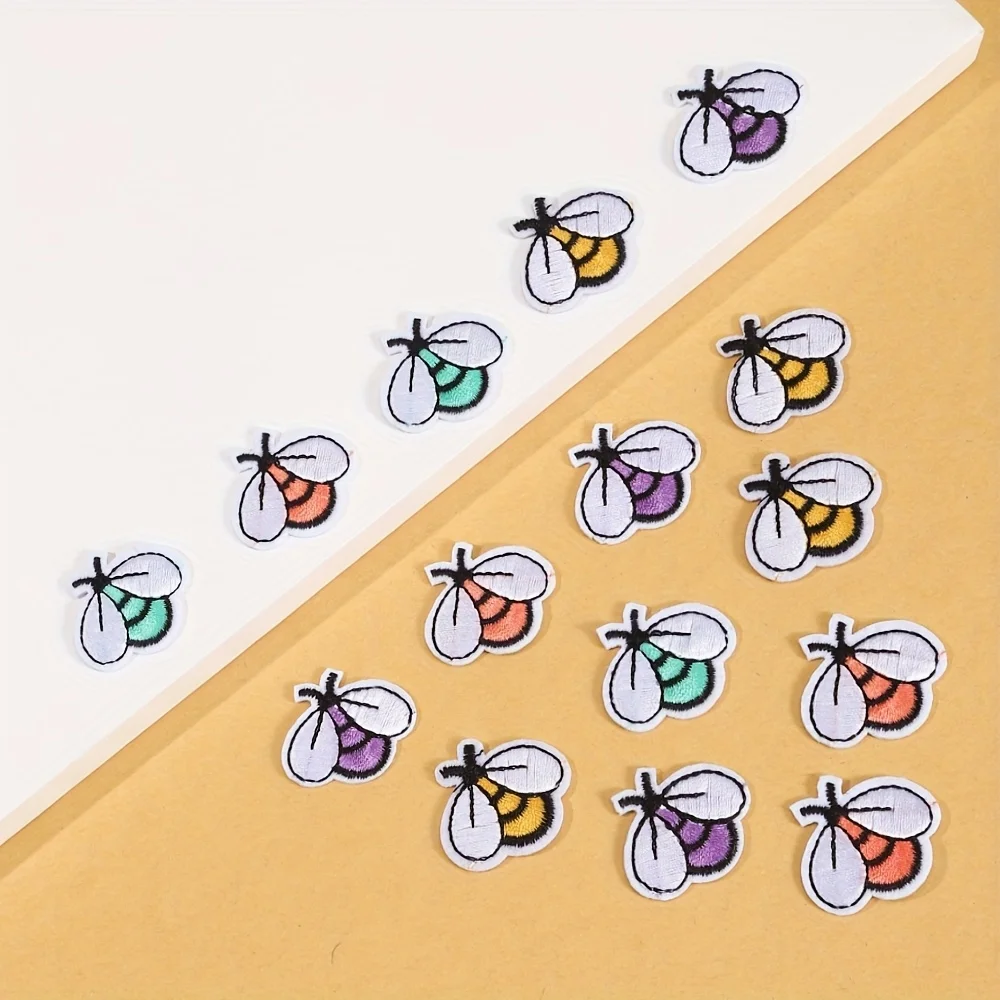 10 pieces of embroidered bee ironing patches for sewing DIY handicrafts
