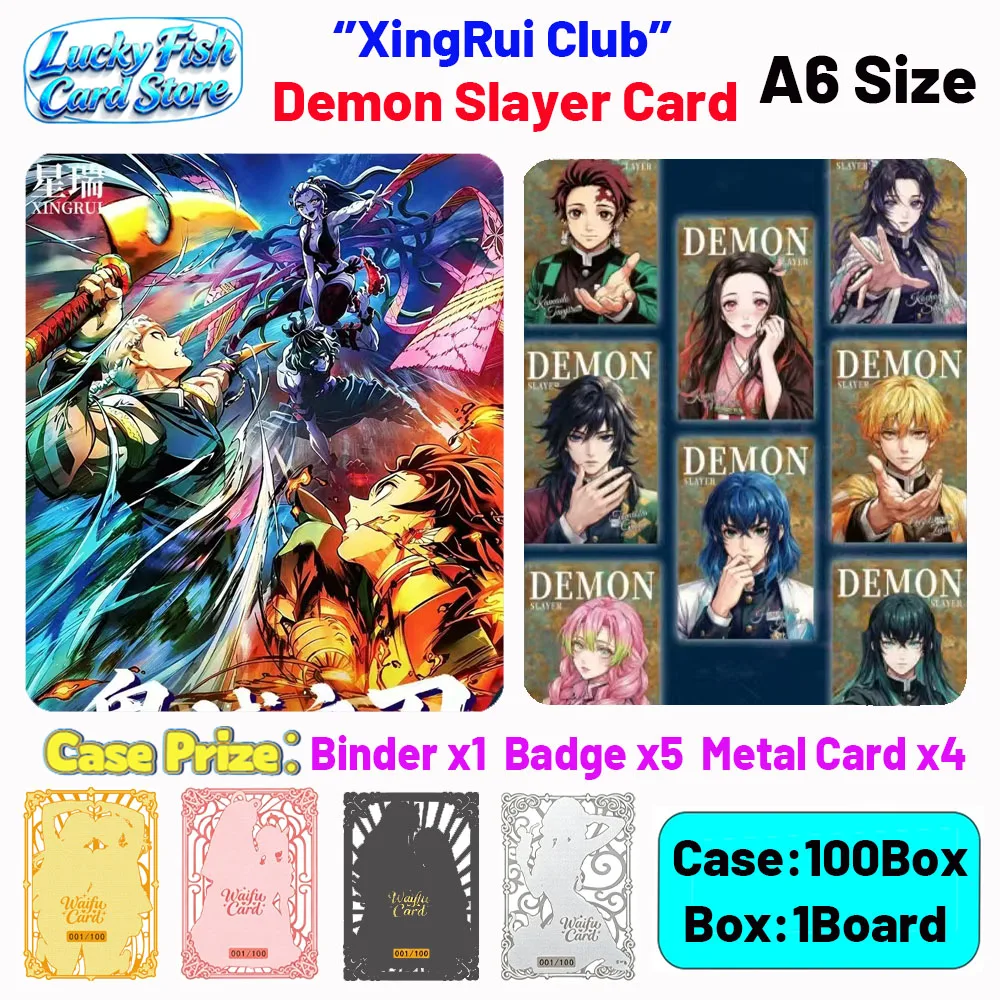 

Wholesale 2026 New XingRui Creative Studio Demon Slayer Cards 100 Pieces A6 Size Boards Anime Collectibles Character Fan Gifts