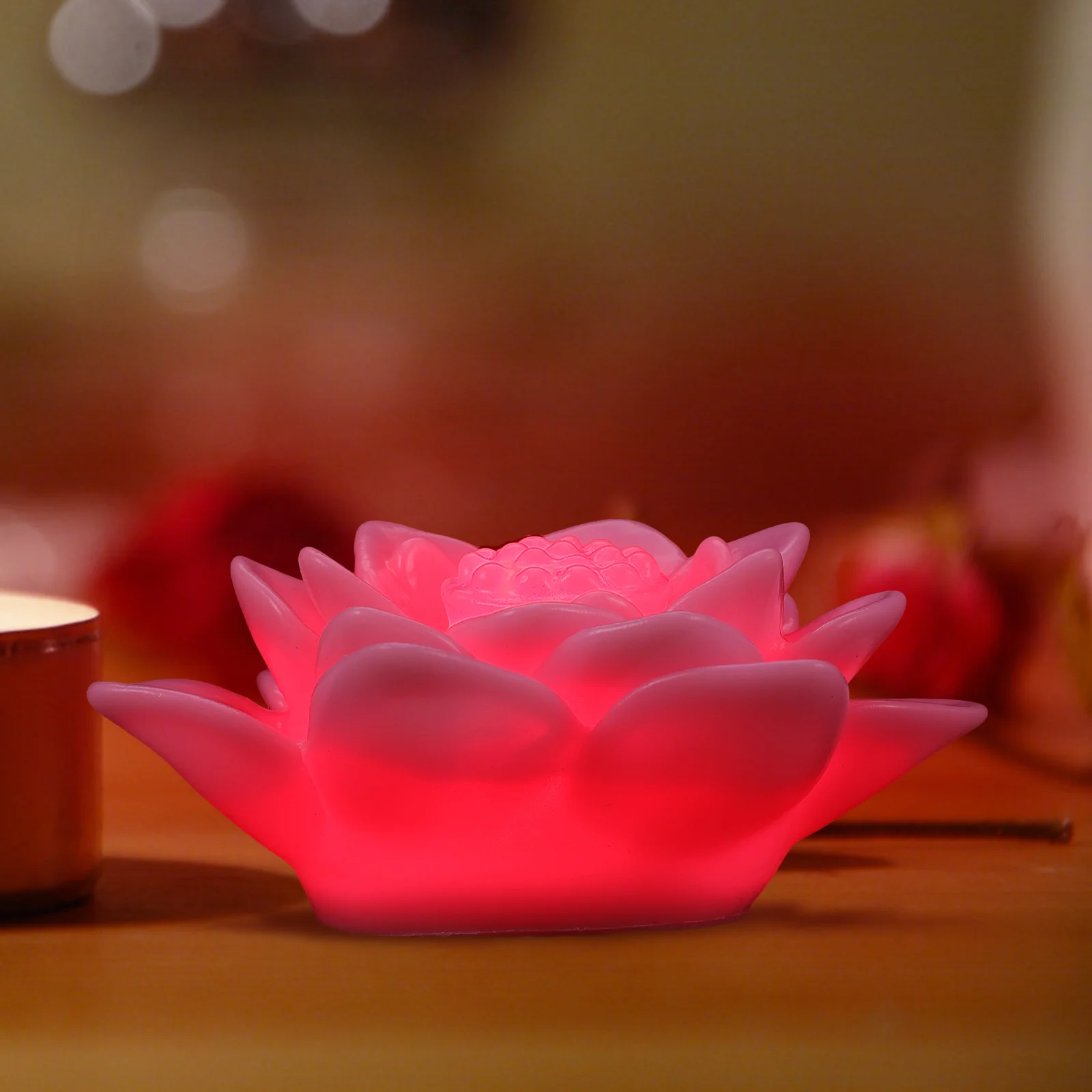 

Lotus Night Light Led Color Changing Vinyl Baby Night Lamp For Wedding Party Bar Coffee Shop Bedroom Decoration