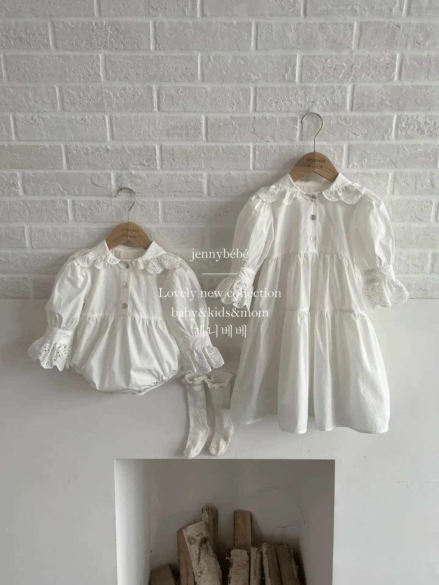 

Parent-child outfit baby lace lapel romper, baby girl cake skirt knitted romper baby girl baby clothes