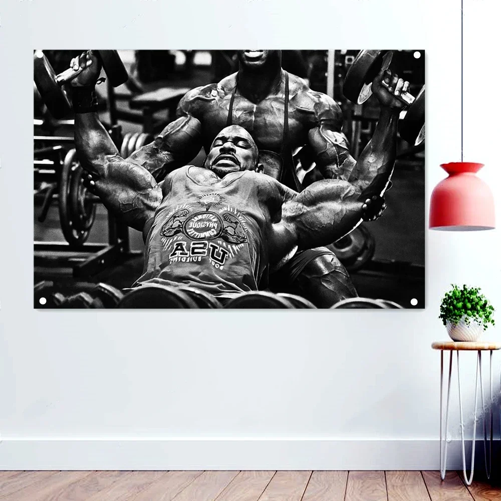 Strengths Muscle Growth Advantages Wallpaper Wall Art Hang Paintings Sport Workout Poster Mural Gym Decor Banner Flag Tapestry 1