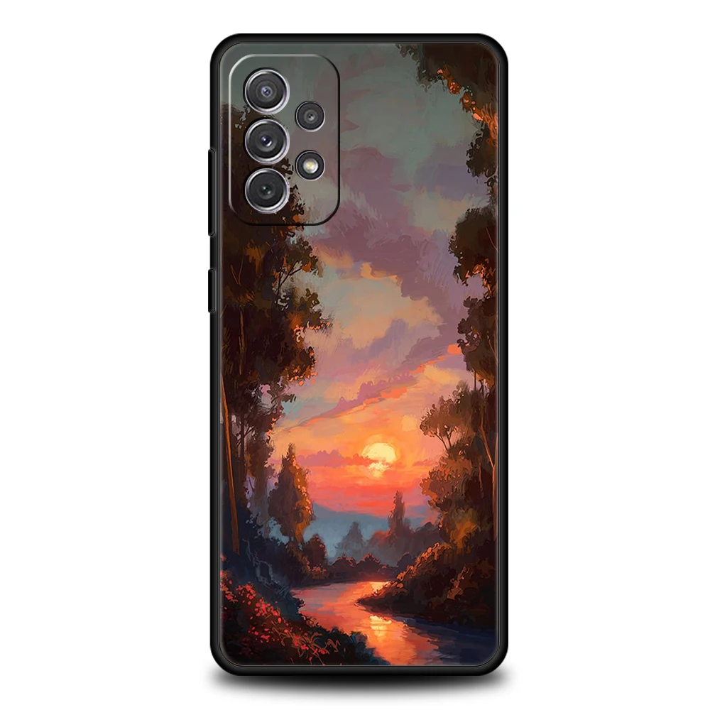 Trees And Nature Silicone Case For Samsung Galaxy A32 A52 A14 A13 A22 A72 A51 A71 A41 A11 A31 A21S 5G Luxury Phone Cover Shell