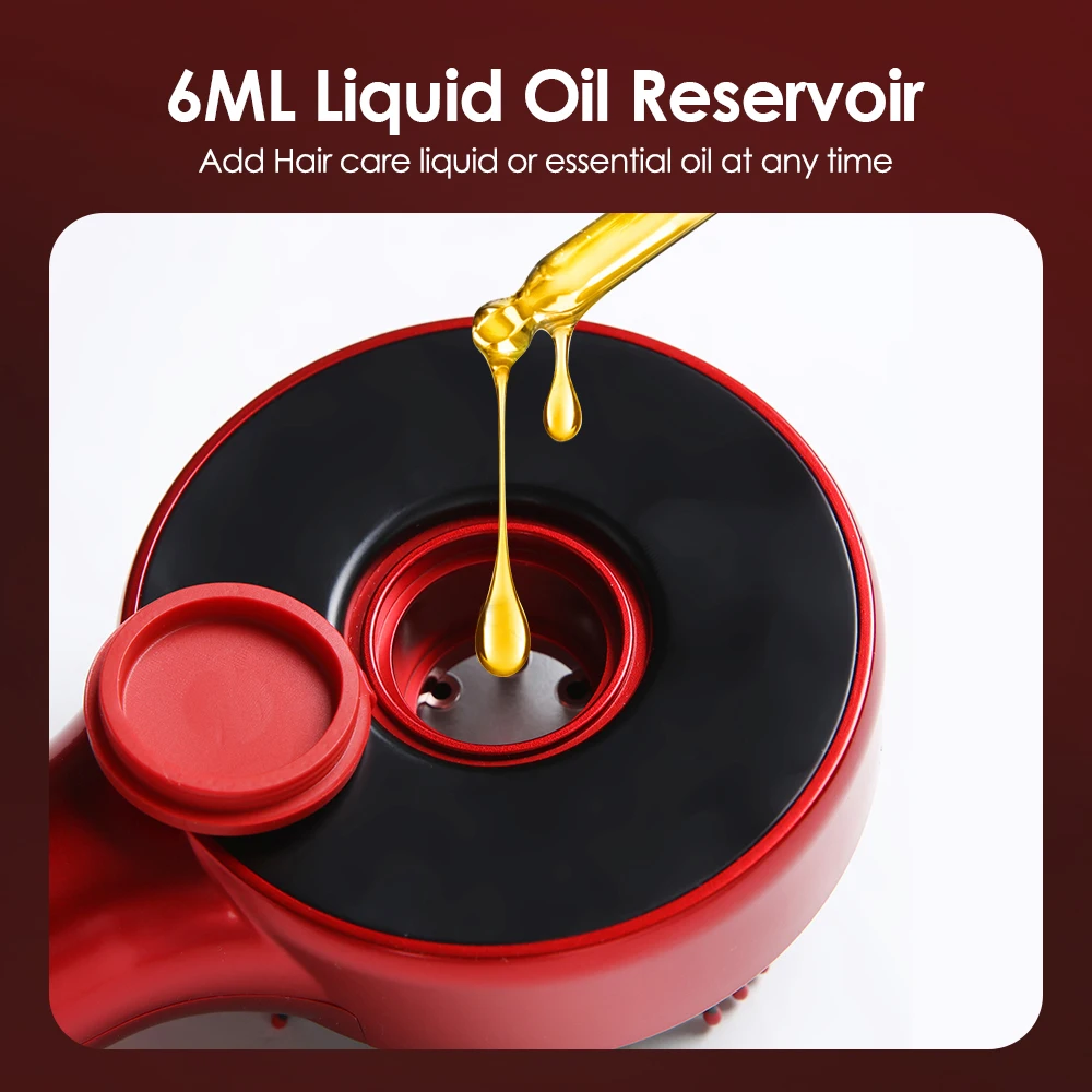 

Электрическая расческа для массажа кожи головы со светодиодной подсветкой и 3 уровнями, массажер для головы против выпадения волос, массажная расческа для ухода за девиной