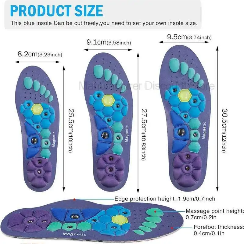 Medical Magnetic Therapy Sports Insoles Massage Foot Weight Loss Slimming Acupressure Insole Anti-fatigue Health Care Shoe Pads image 5