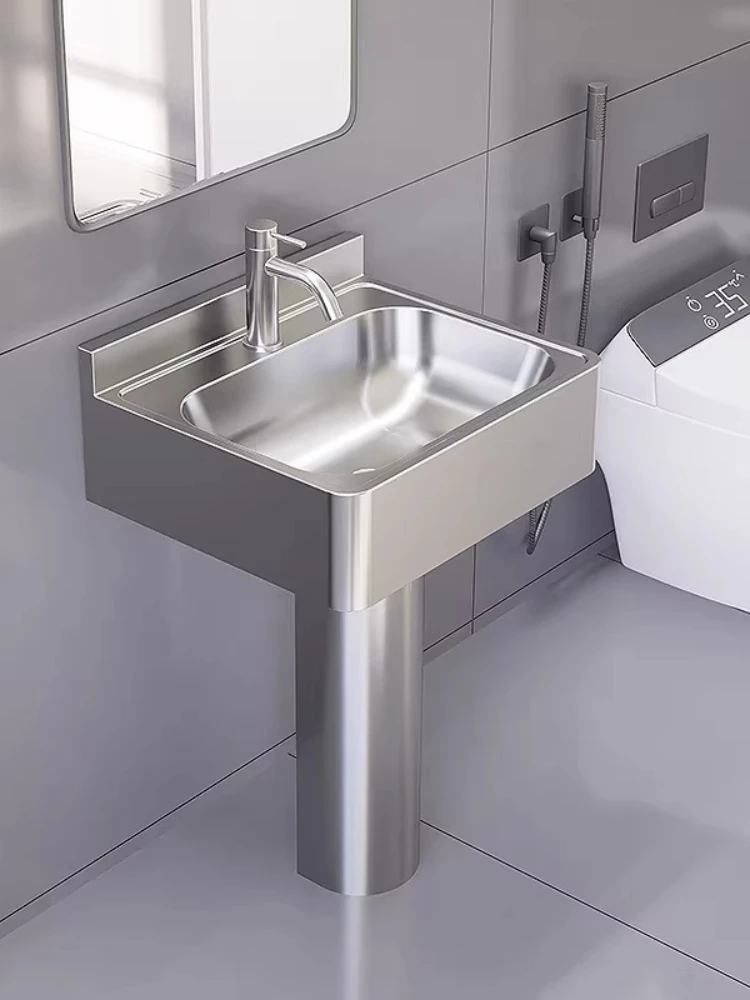 

304 stainless steel column basin bathroom outdoor courtyard sink