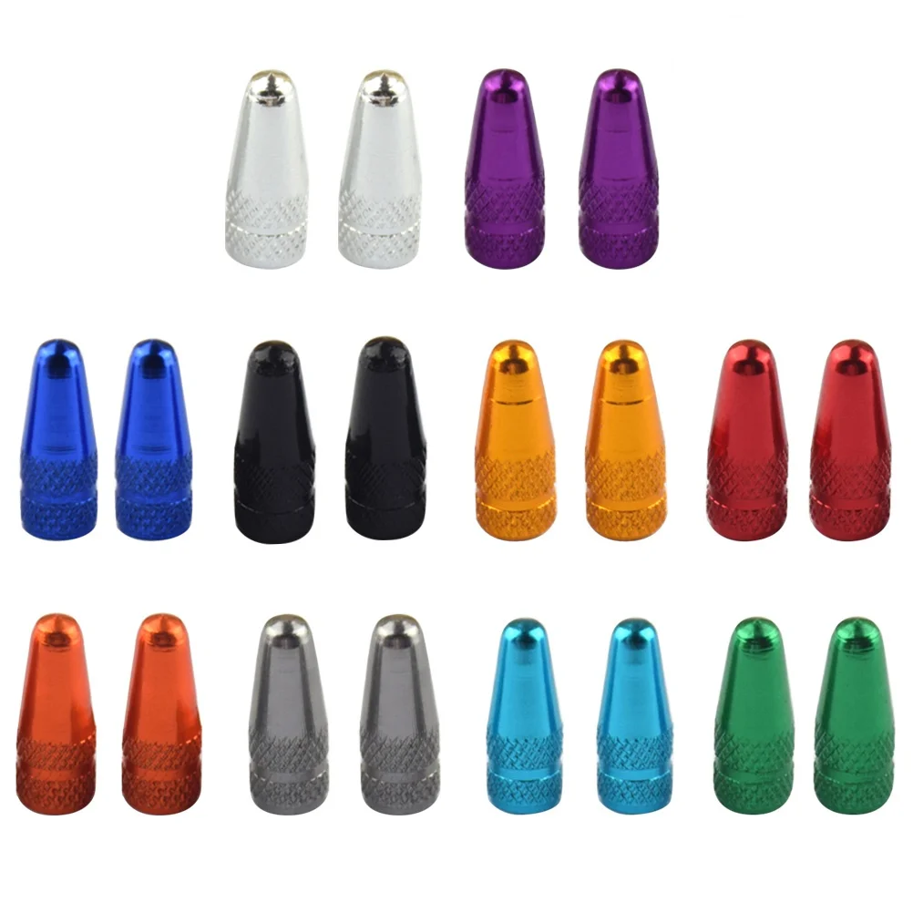 

20Pcs Valve Caps Durable Aluminum Alloy Machined Anodized Lightweight Bike Tire Air Protection Covers Cap