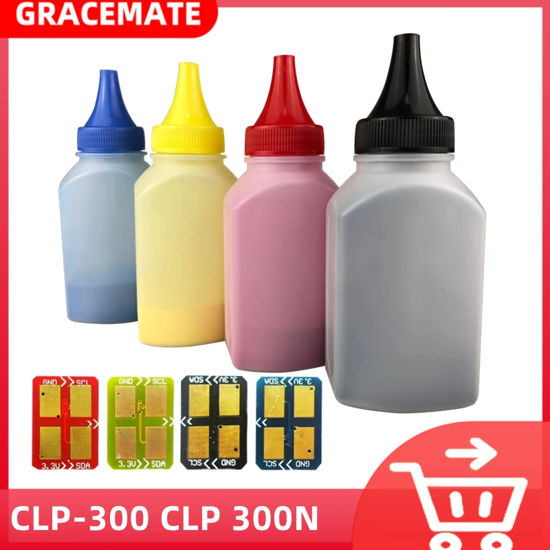 CLP-K300A CLP300 Toner Cartridge Rest Chip and Toner Powder for Samsung CLP-300 CLP 300 CLX 2160 3160 CLX2160 CLX3160 CLP300A