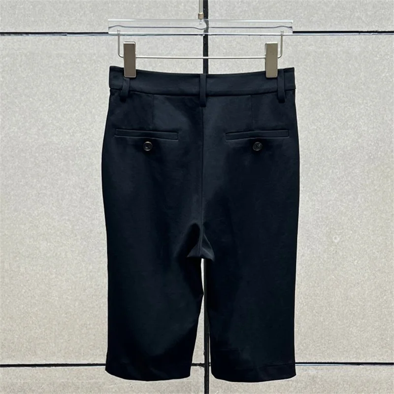 women's shorts New high waisted slim fit knee length pants for autumn 2026 Cotton blend pencil pants casual shorts cropped pants