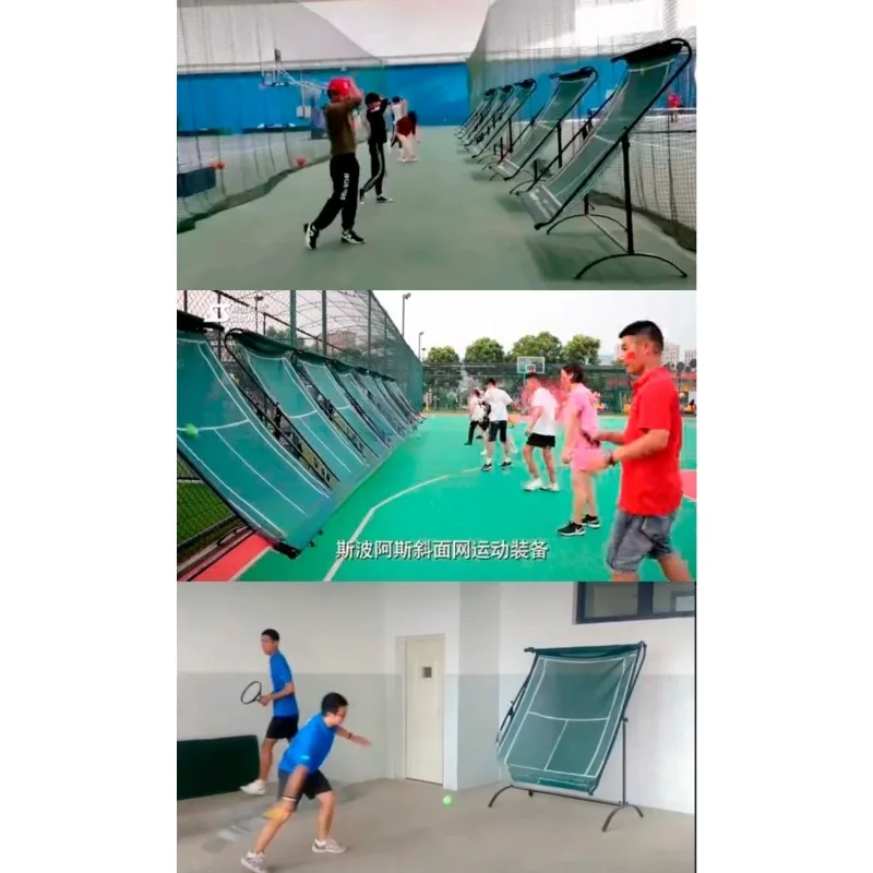 Tennis trainer bevel net rebound net single practice sparring device