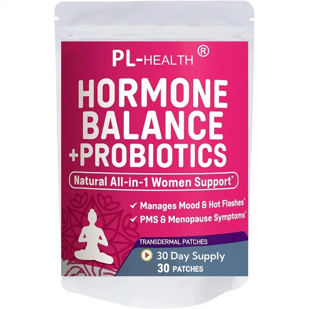 30 Patches Hormone Balance Probiotics for Women Transdermal Patches Menopause Relief, Weight Management