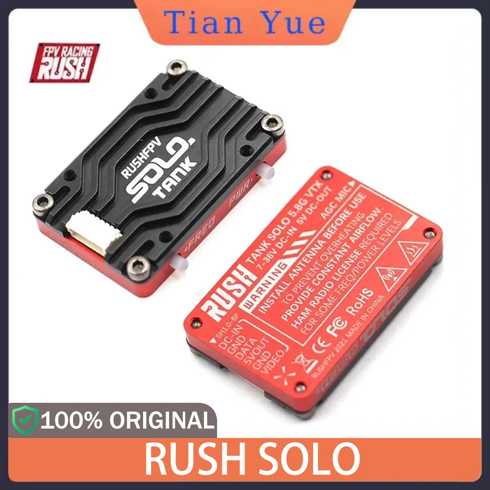 RUSH Solo Tank 5.8G 1.6W VTX transmetteur vidéo coque CNC Dissipation thermique micro intégré pour RC FPV