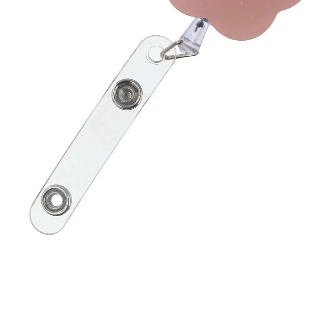 Cartoon Flower Nurse Badge Reel Name Tag Work Card Easy Pull Buckle Colorful Acrylic ID Card Holder Office School Supplies
