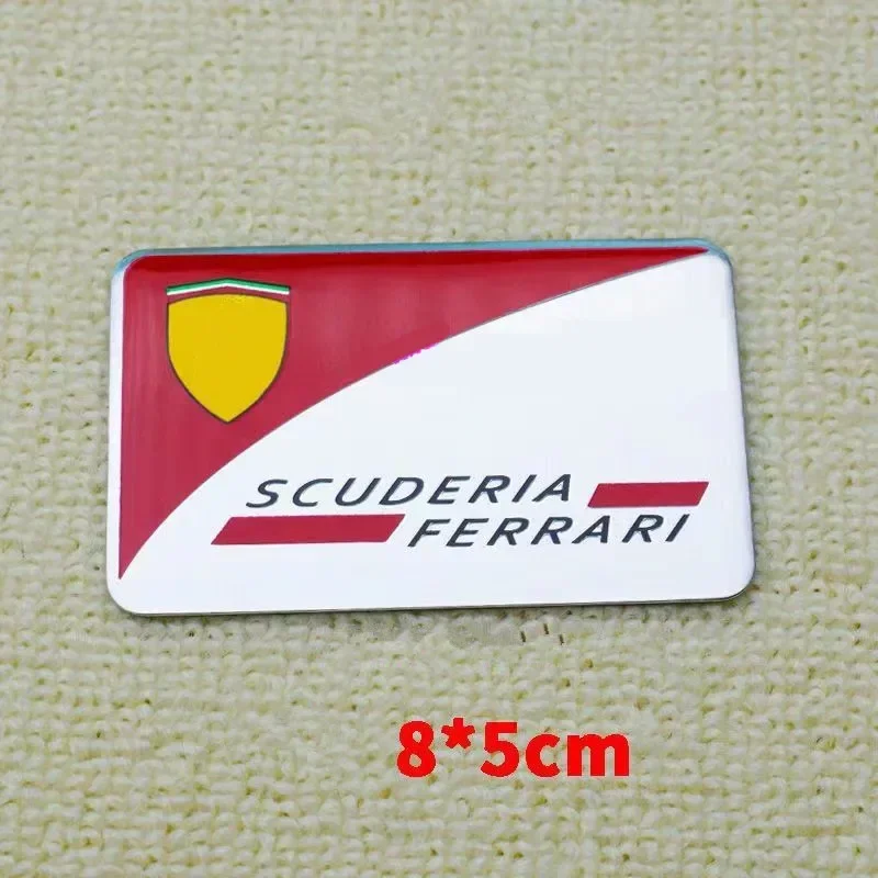 1 Stuks 3d Aluminium Auto Spatbord Raam Stickers Badge Voor Ferrari 458 F430 599 Ff Enzo Sj Logo Embleem Styling Accessoires