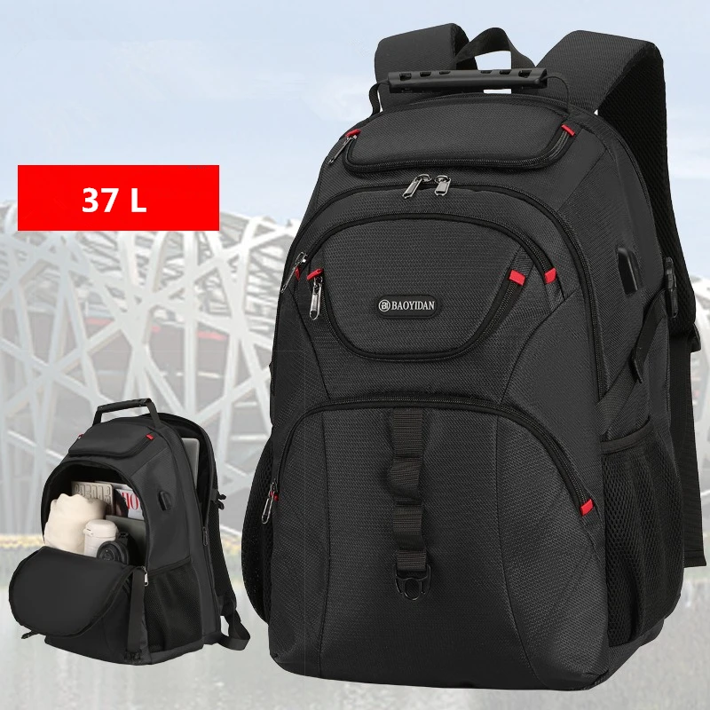 Nesitu 37 L Large Capacity A4 14 15.6 16 inch Laptop Men Women Backpack Duffle School Hiking Travel Bag Grey Black Blue M1580