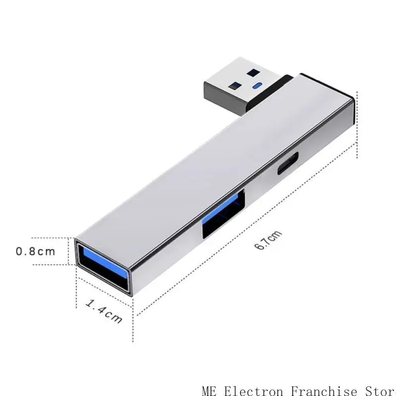 USB3.0, USB2.0port USB 타입 C+2USB 어댑터 USB 스플리터 5GBPS USB C 데이터 포트 480MBPS USB2.0