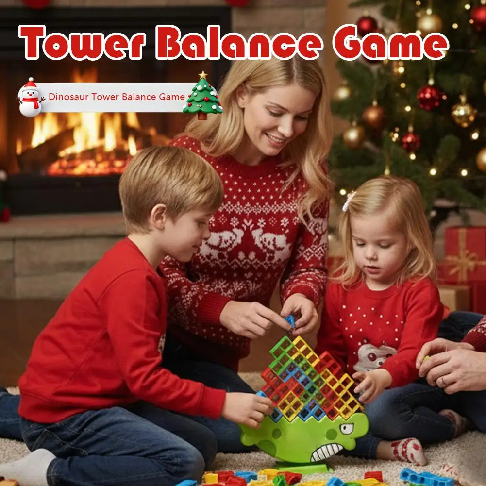 16 /32/48/64 Blocks Building Block Brick Toy Balance Stacked High Tower Swing Game Desktop Toy For Children Christmas Birthday