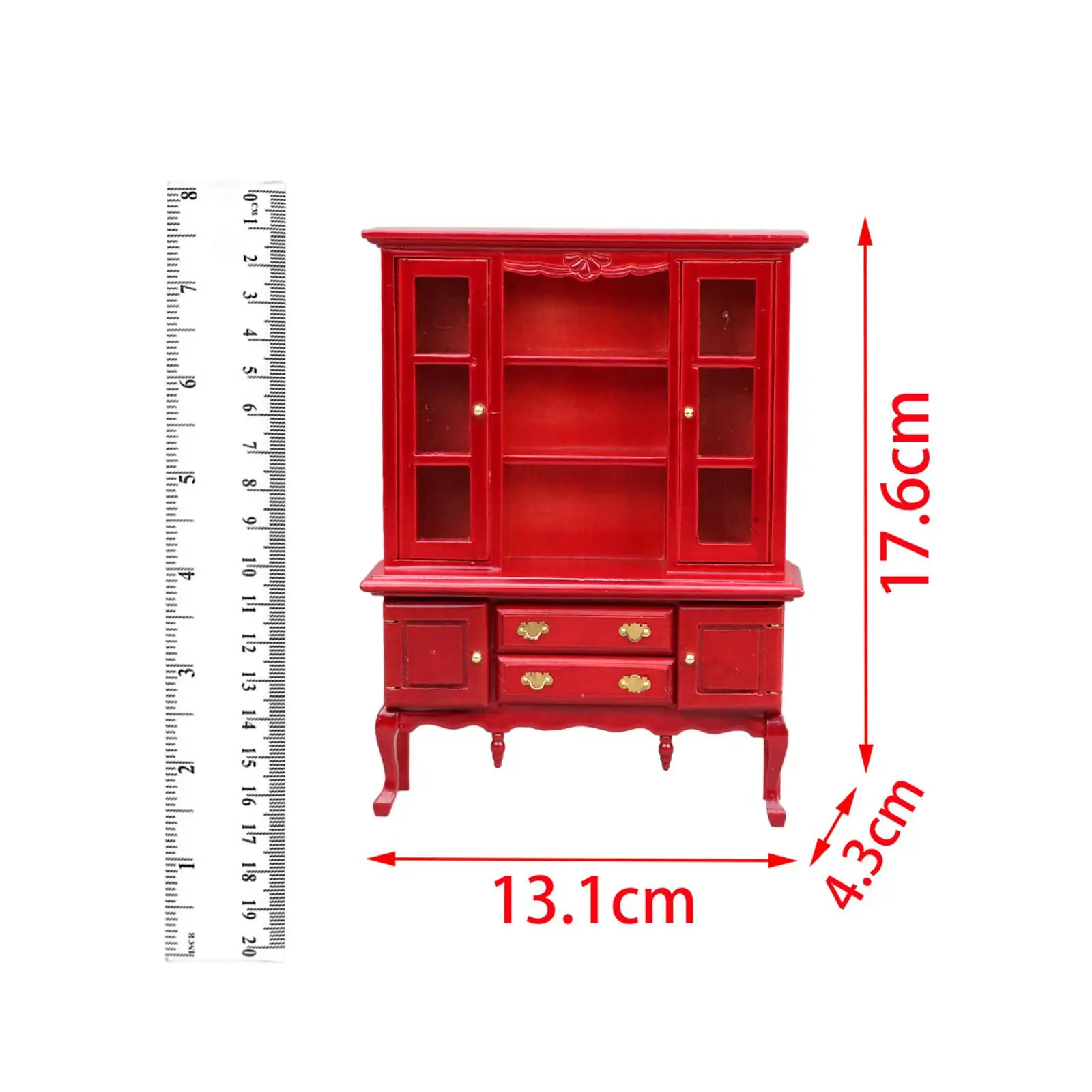 Dollhouse Cabinet Model 1:12 Wood Cabinet for Bedroom Living Room Decoration