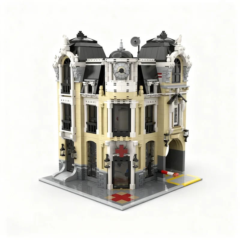 3093pcs MOC Modular The Central Hospital Model Toys Building Blocks Construction Christmas Gifts DIY Brick Idea Kids Assemble