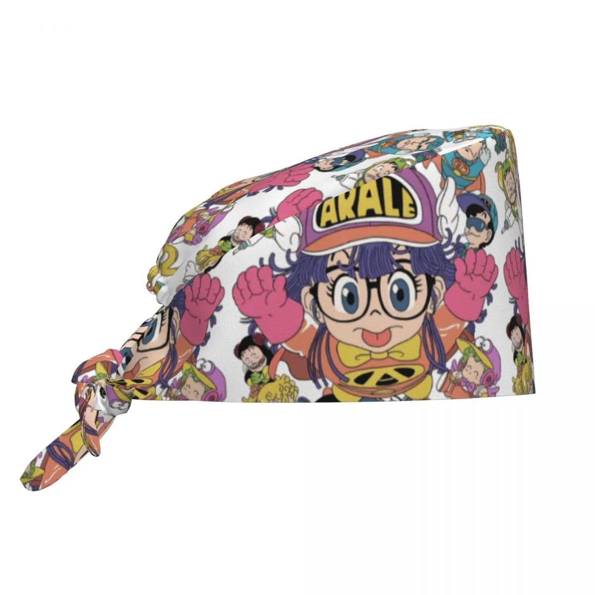 Arale And Poop Dr Slump Scrubs Cap Retro Anime belleza mascota veterinario gorra quirúrgica Unisex servicio de salud enfermería sombreros de trabajo gorra