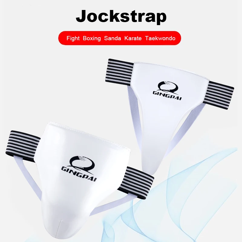 High Quality White Taekwondo Groin Guard Protector Men Women Child Crotch Protector Kicking Boxing Karate High Quality Support