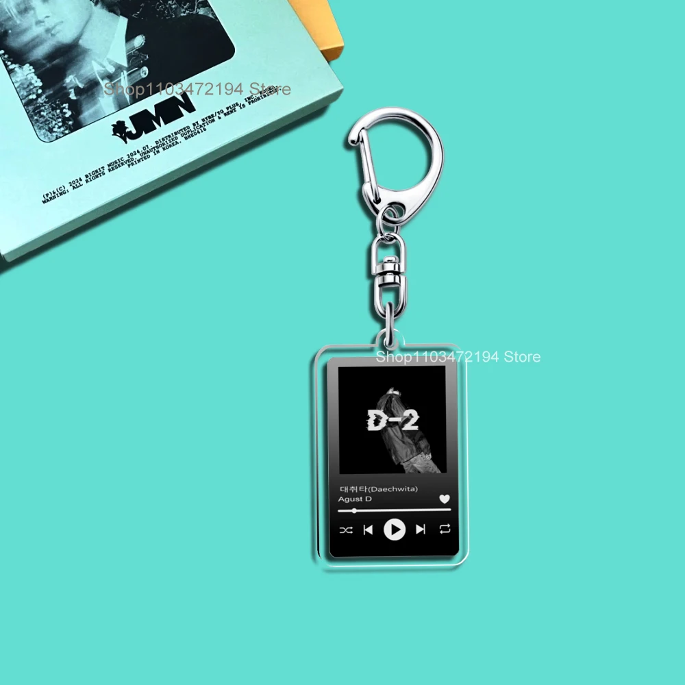 Imagem -04 - Acrílico Kpop Music Player Keychain Dourado Dias Ingido Jins Astronauta Chaveiro v Vkook Kpop Merch Album Novo