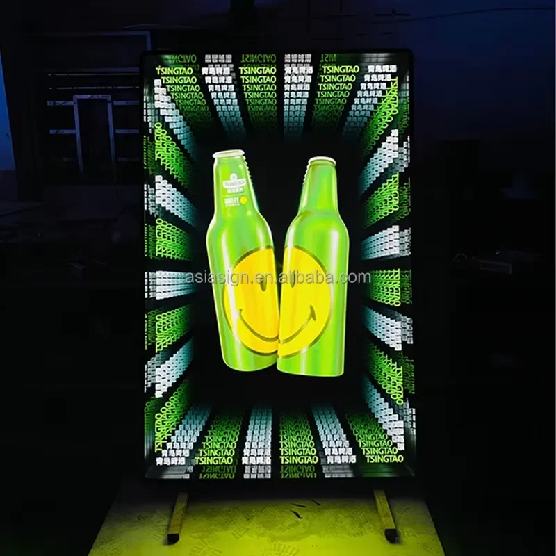 Custom RGB LED Infinity Mirror Waterproof Strips App Control Customizable Logo/Text Displays for Schools Companies Retail