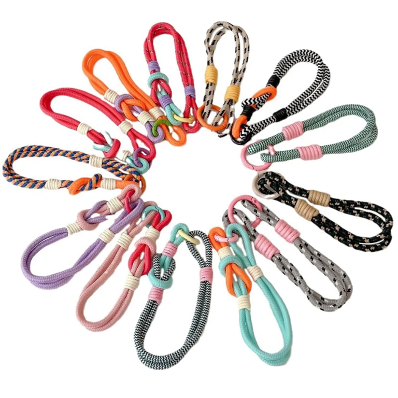 Stylish Lanyard Fluorescent Color Phone Strap Bag Braided Strips Keycord Hanging Trousers Accessories Keychain Wrist Rope image 2