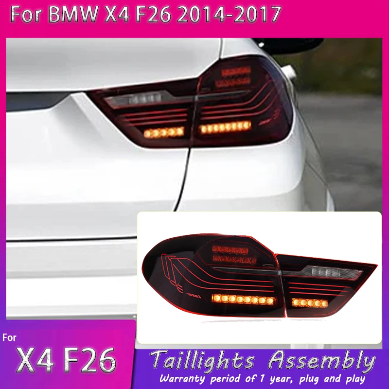 

2 pcs LED taillight assembly for BMW X4 F26 2014 2015 2016 2017 modification CSL dynamic driving light flow warning light