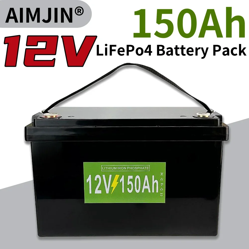 

New 12V 150Ah LifePo4 12.8V Battery Built-in BMS Lithium Iron Phosphate Battery Pack Suitable for Camping RVs Solar power reserv