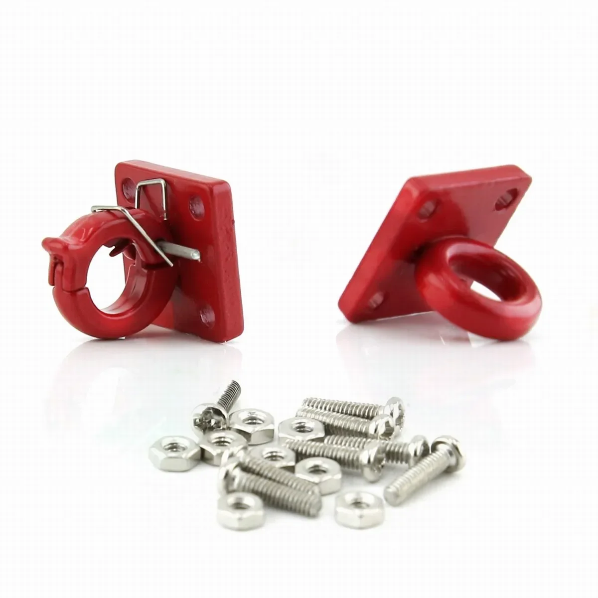 2Pcs Trailer Towing Buckle Tow Hooks Metal Climbing Trailer Shackles for 1/10 RC Simulation Climbing Car