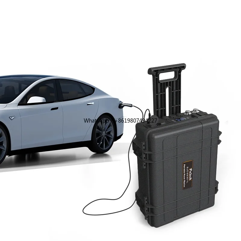 Super Capacity 6KWH LiFePO4 Battery Power Storage All-in-One Portable 3KW Solar Power Station External Battery Jump Starter MPPT