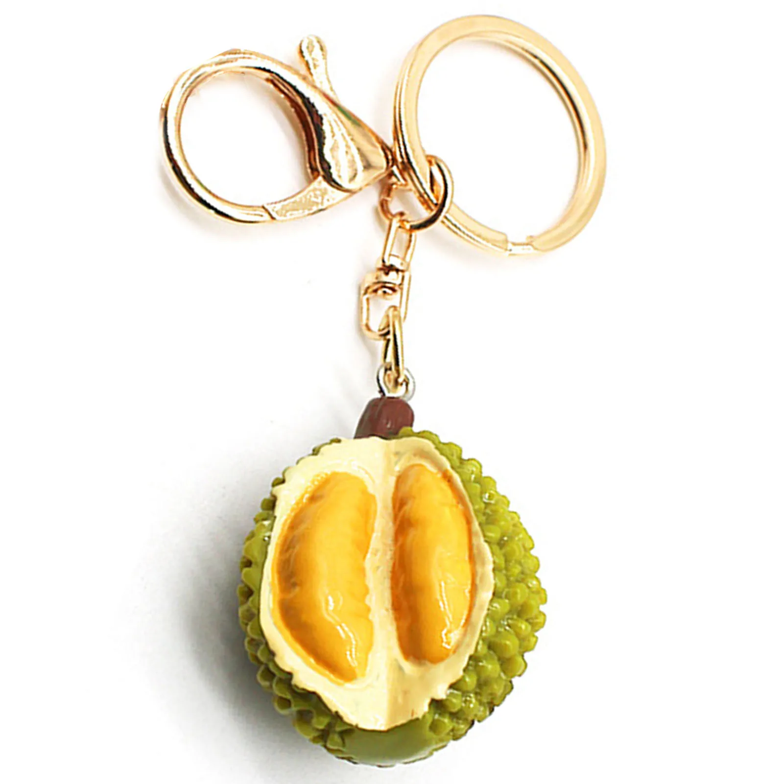 Simulation Durian Keychain Creative Car Key Pendant Key  Bag Ornaments for Car Keys Wallet Backpack