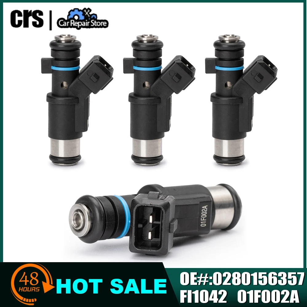 4 PCS Petrol Fuel Injector 0280156357 FI1042 1984. E0 For Peugeot 106 206 306 Partner 01F002A  Citroen Berlingo C2 Accessories