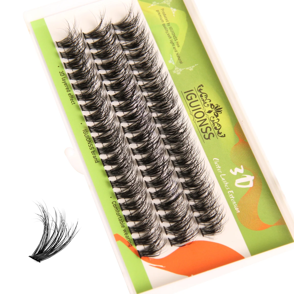 30D/40D/60D/80D DIY Eyelash Extension Lash clusters C/D/dd Curl 8/10/12/14/16mm Tray Melt Flare Lashes Natural Individual Lash