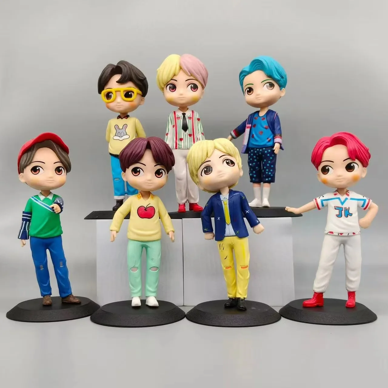 

BTS Bibasic полимерная глина милая кукла большой орнамент Jk Hope Коллекционная фигурка игрушка ручной работы для хобби