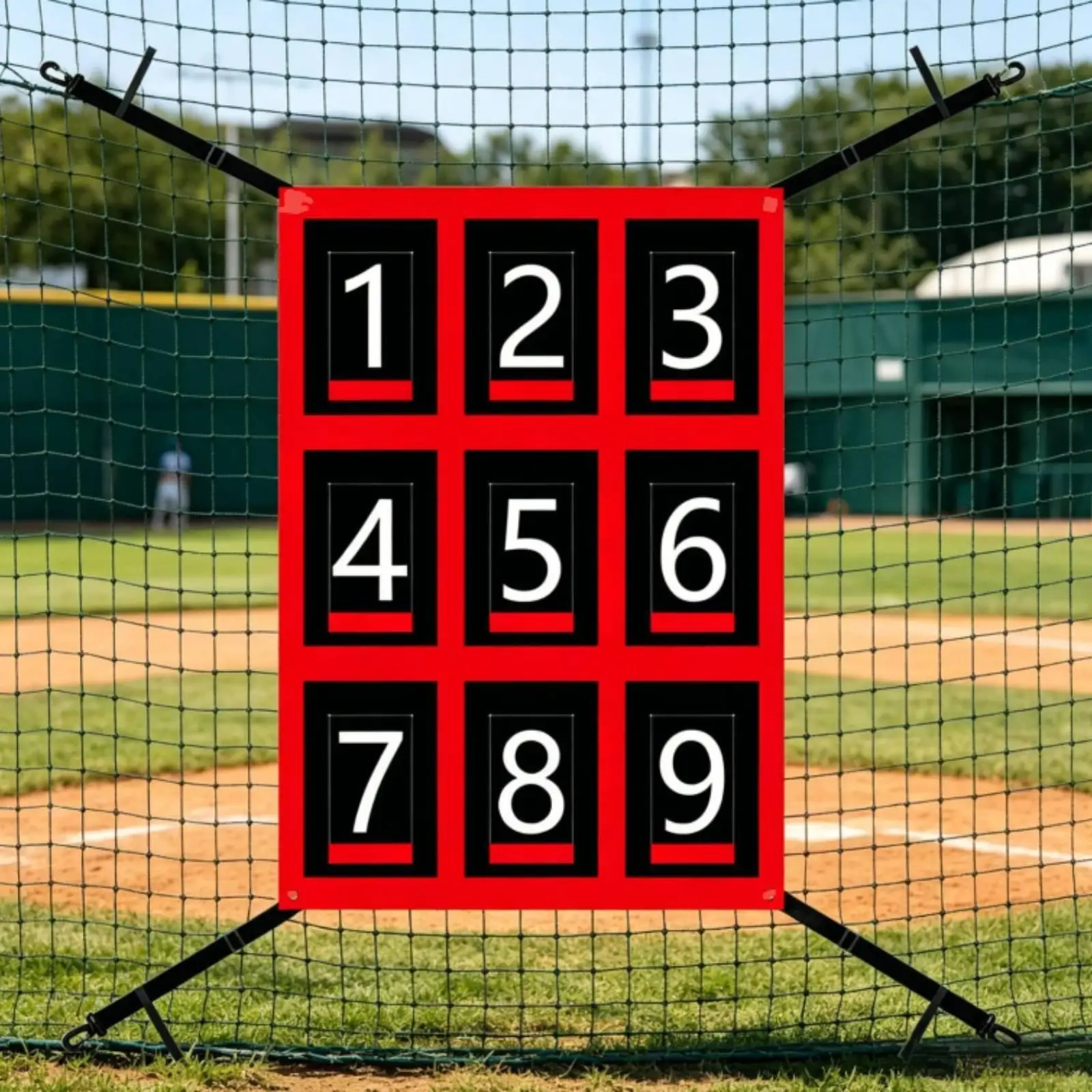 Adjustable Baseball Hitting Target for Batting Cage Net Training Aid for Swing Accuracy