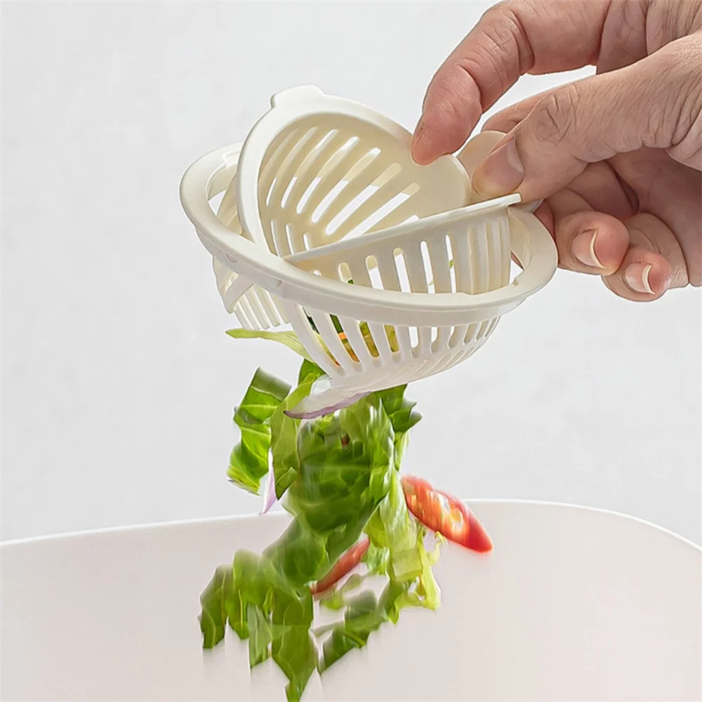 Kitchen Sink Drain Strainer Press with Handle Automatic Dumping Basket Multi-functional Use Filter Net Leakage-proof Drain Baske