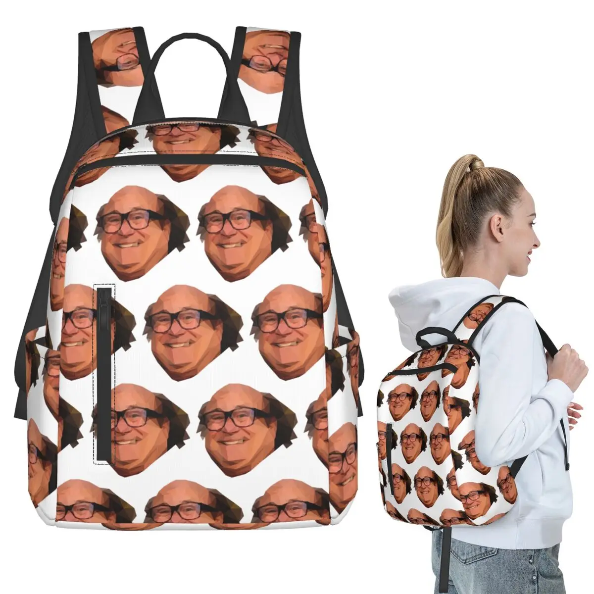 

Danny DeVito Prism Backpack Student BookBag Kids School Bag Computer Shoulder Bags Men Women