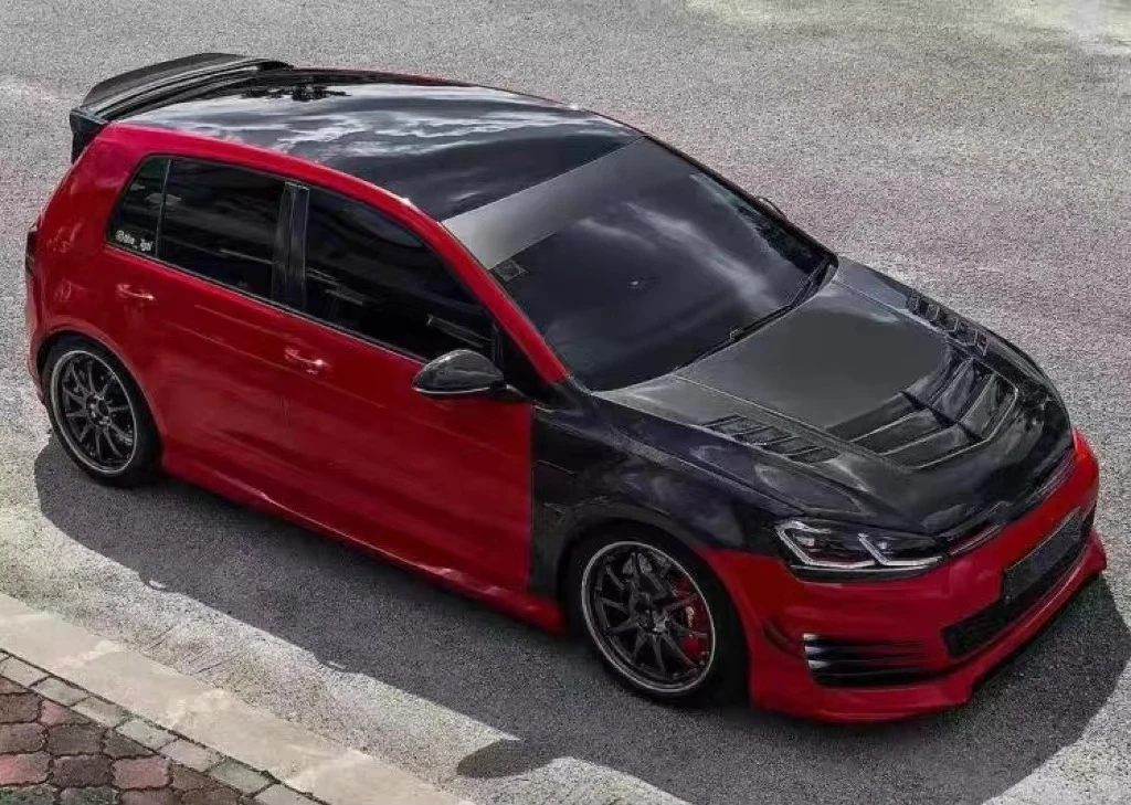 

STLF For Volkswagens Golf 7 7.5 R-line GTI Carbon Fiber Hood for Vw Golf MK7 7.5 Engine Hood
